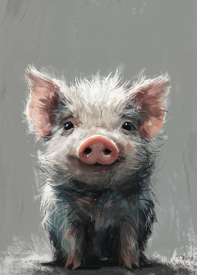 Charming Piglet Art
