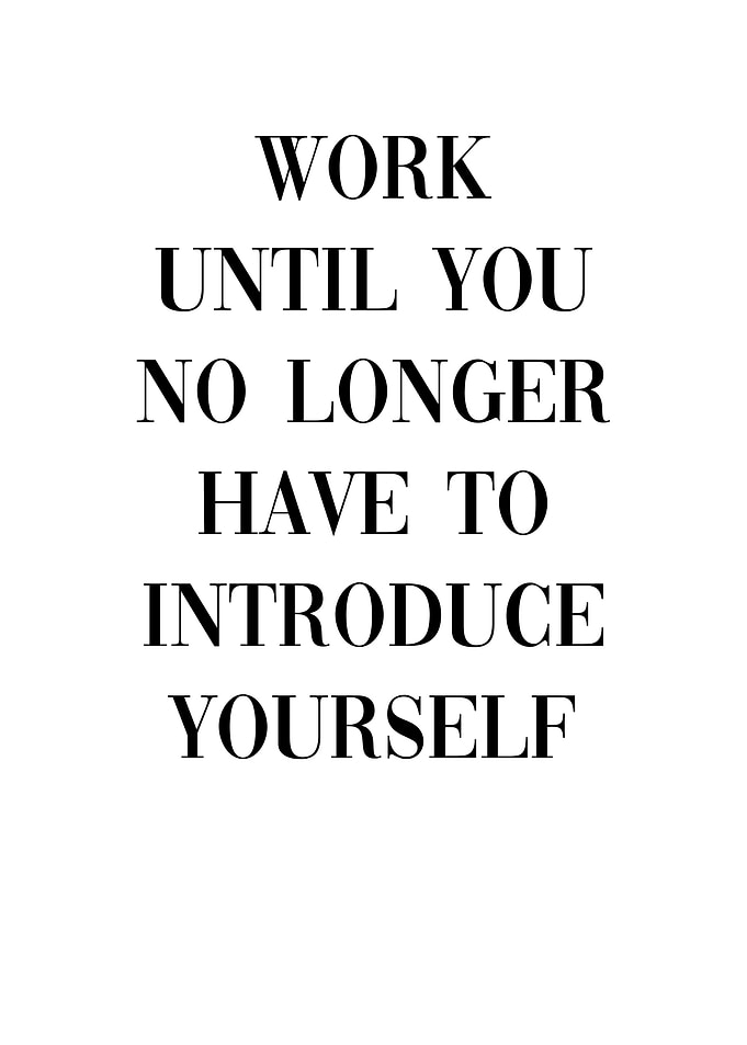 Worh Hard Success Mindset