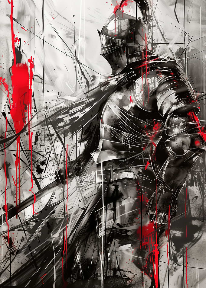 Medieval Knight Abstract