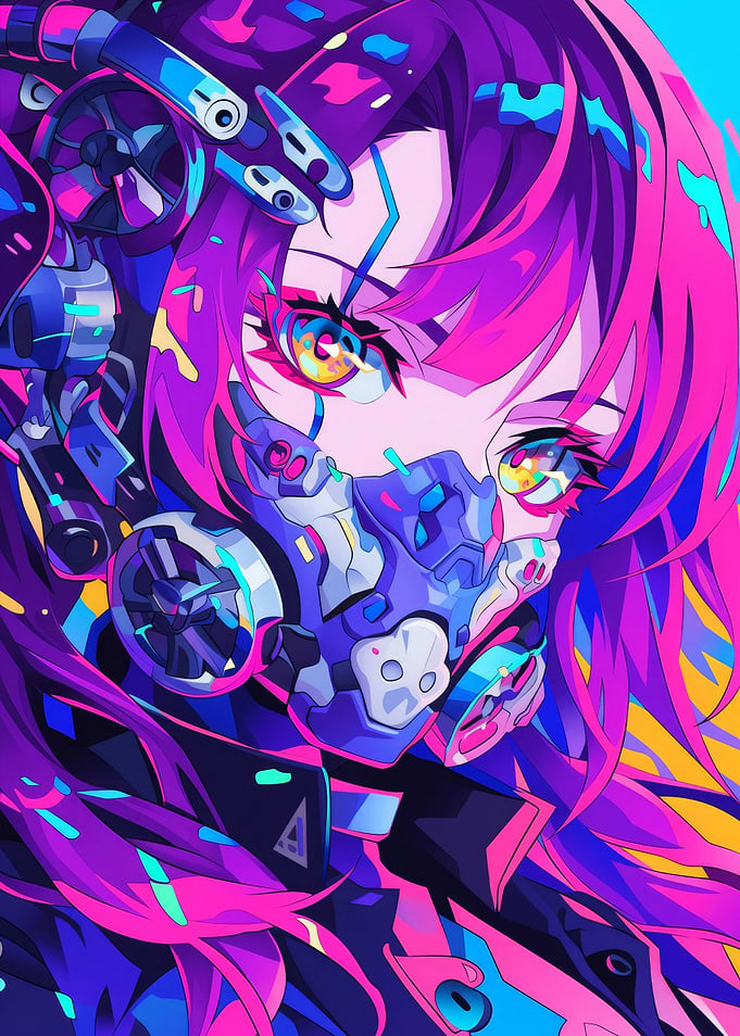 Cyberpunk Popart Girl