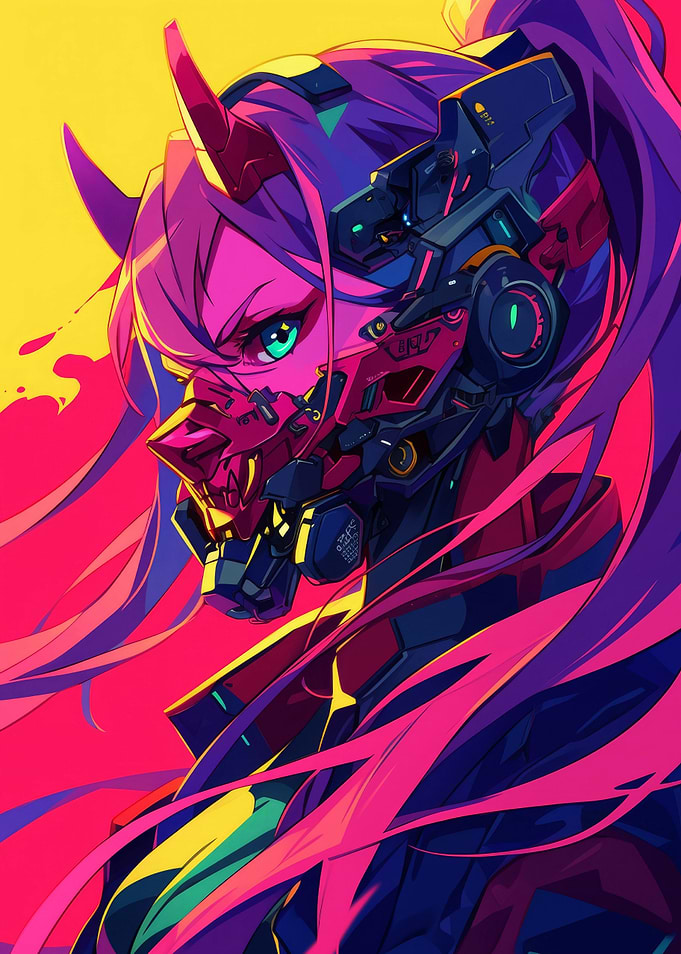 Cyberpunk Popart Girl