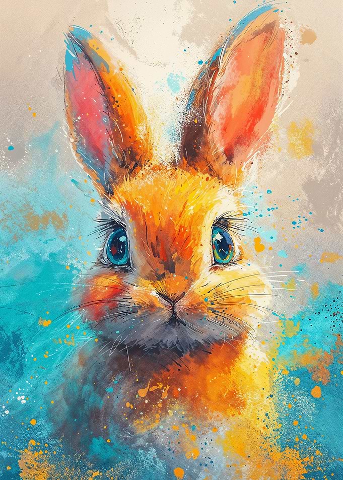 Sunset Bunny Art
