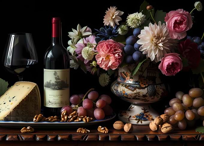Still life with cheese 2