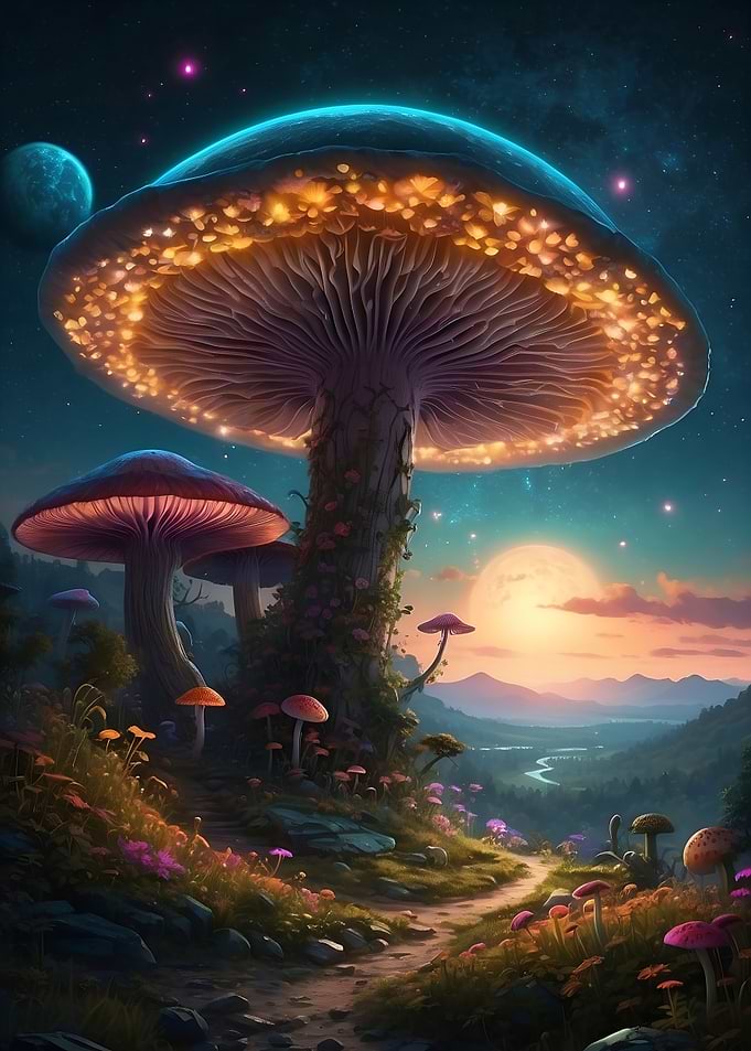 Psychedelic Mushroom Trees