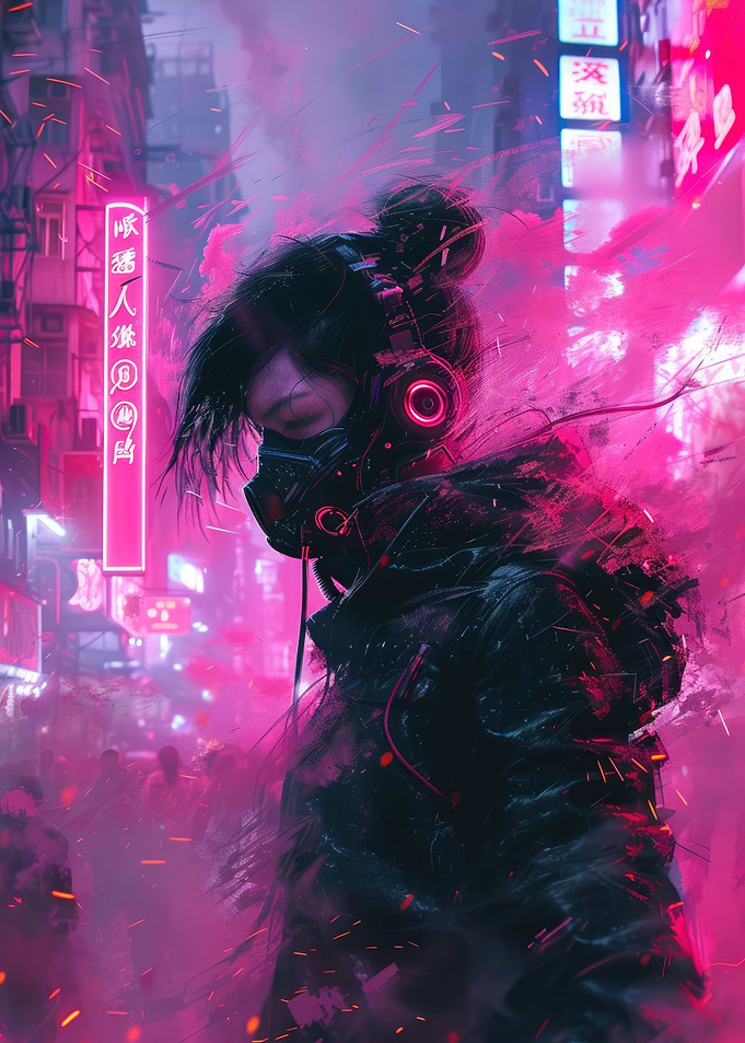Cyberpunk Woman Aesthetic