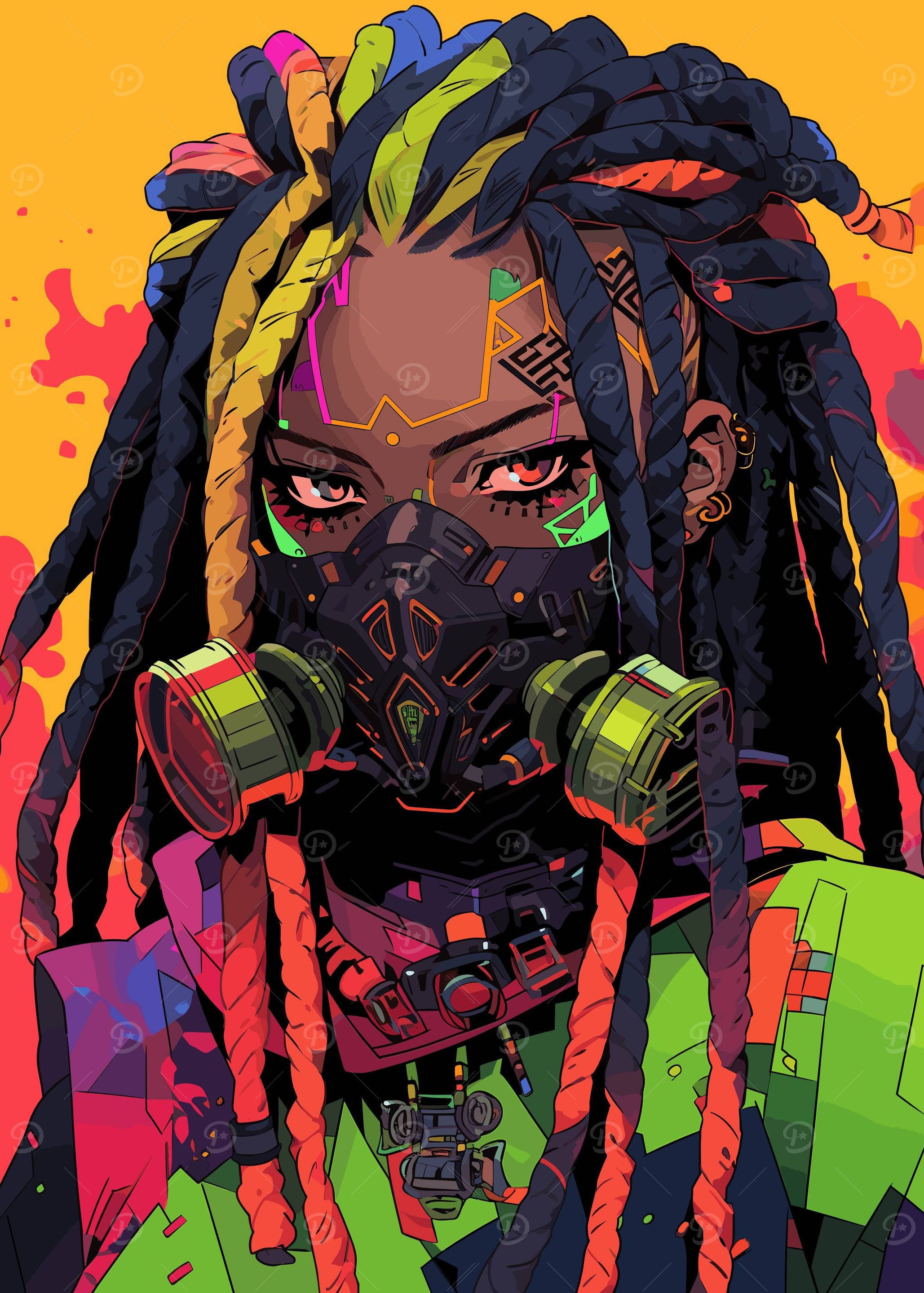 Cyberpunk Rasta Girl