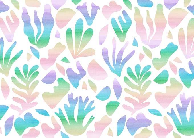 Rainbow Watercolor Shapes