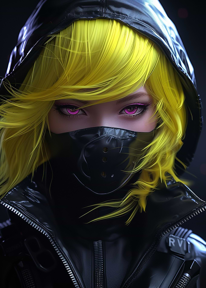 Yellow Hair Hacker Girl