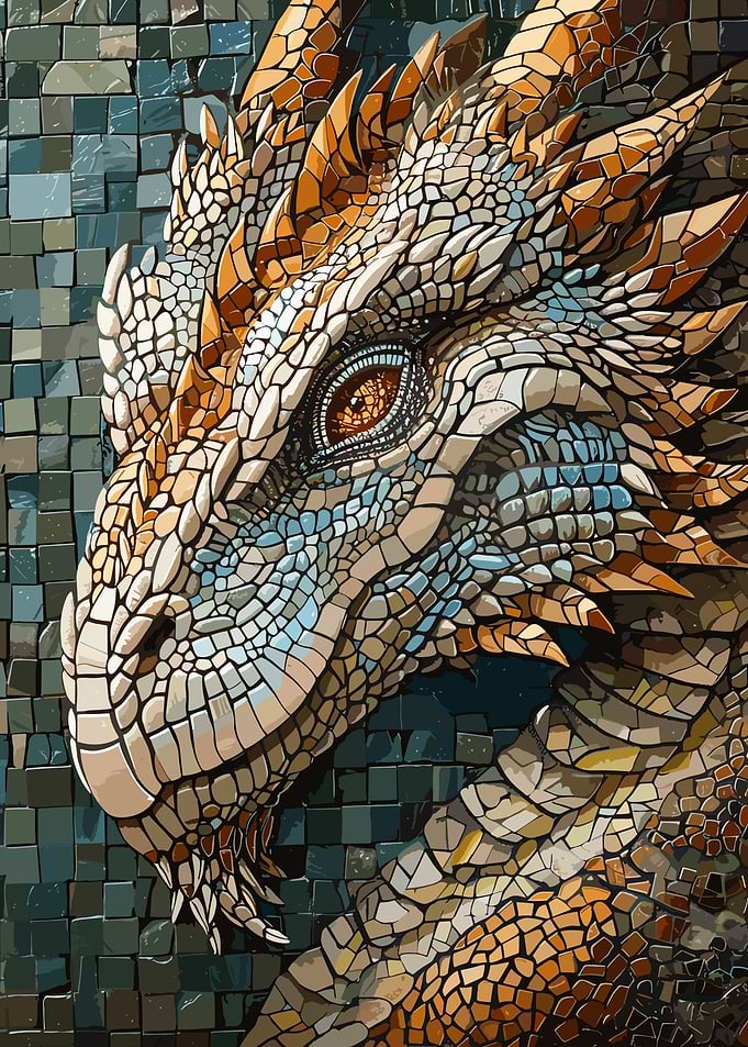 Mysterious Dragon Mosaic
