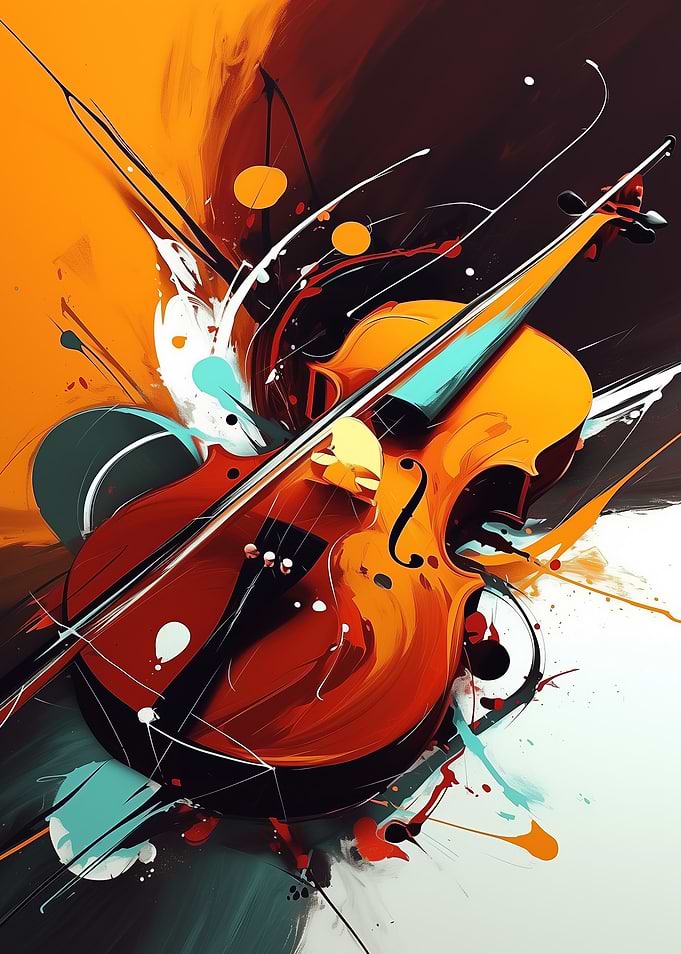 Violin Abstract Art