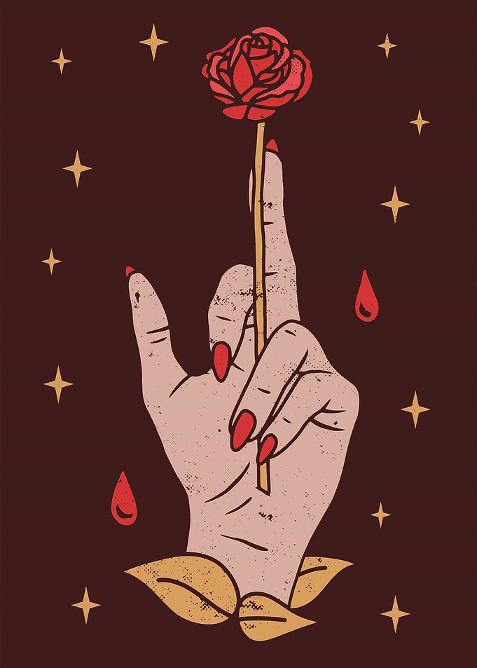 Hand and Rose