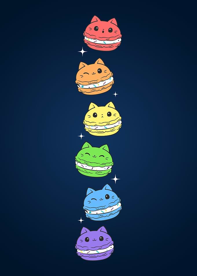 Gay Pride Cute Cat Rainbow