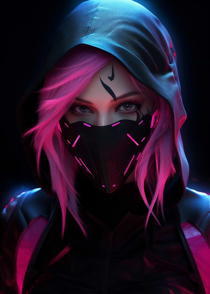 Pink Haired Hacker Girl