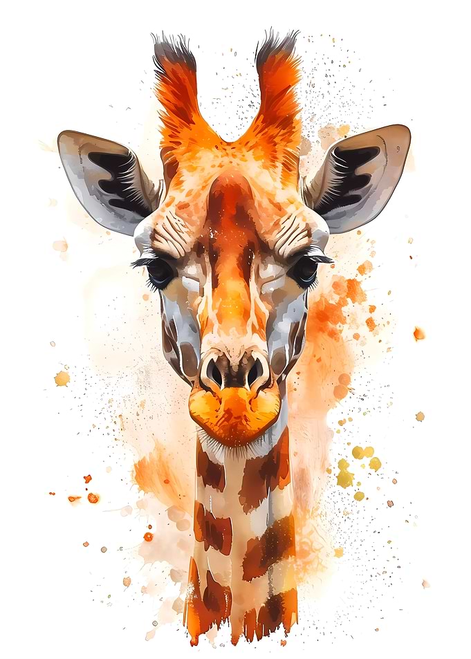Giraffe Watercolor
