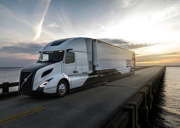 Volvo Truck sunset