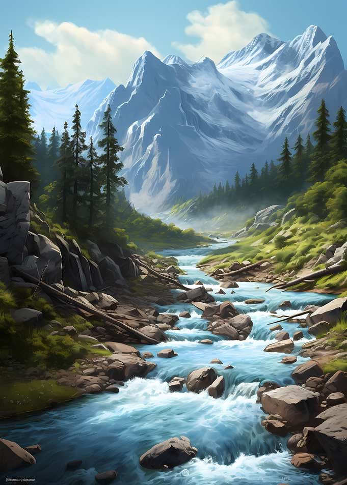 River in Forest Nature