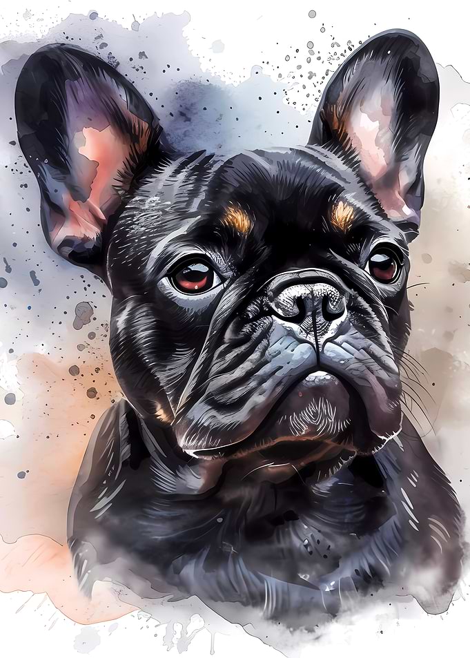 French Bulldog Watercolor