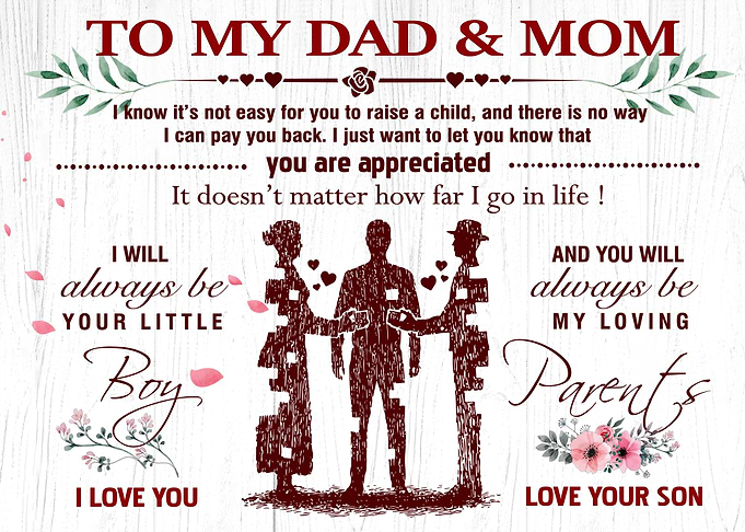 To My Dad And Mom From Son