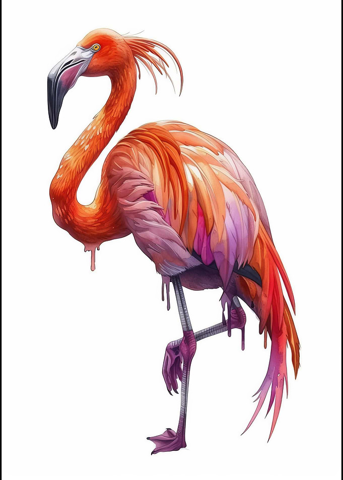 Flamingo Watercolor