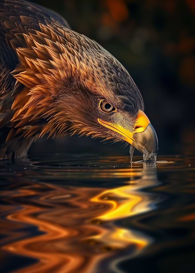 Magical Eagle In The Dark