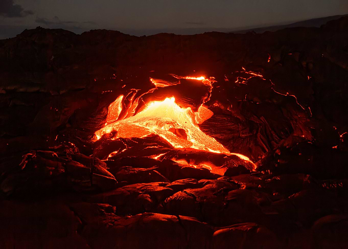 Glowing lava