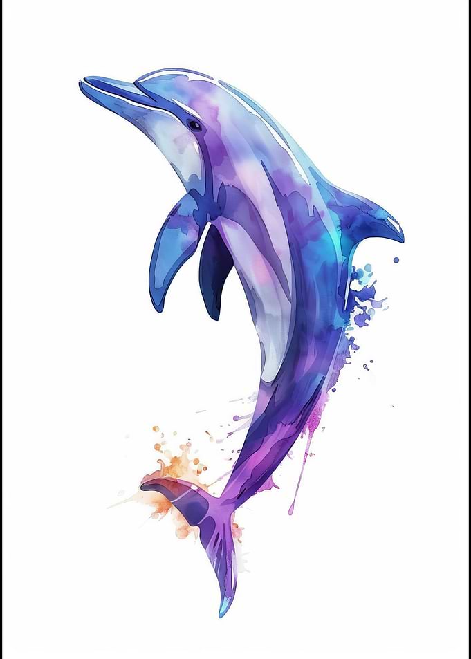 Dolphin Watercolor