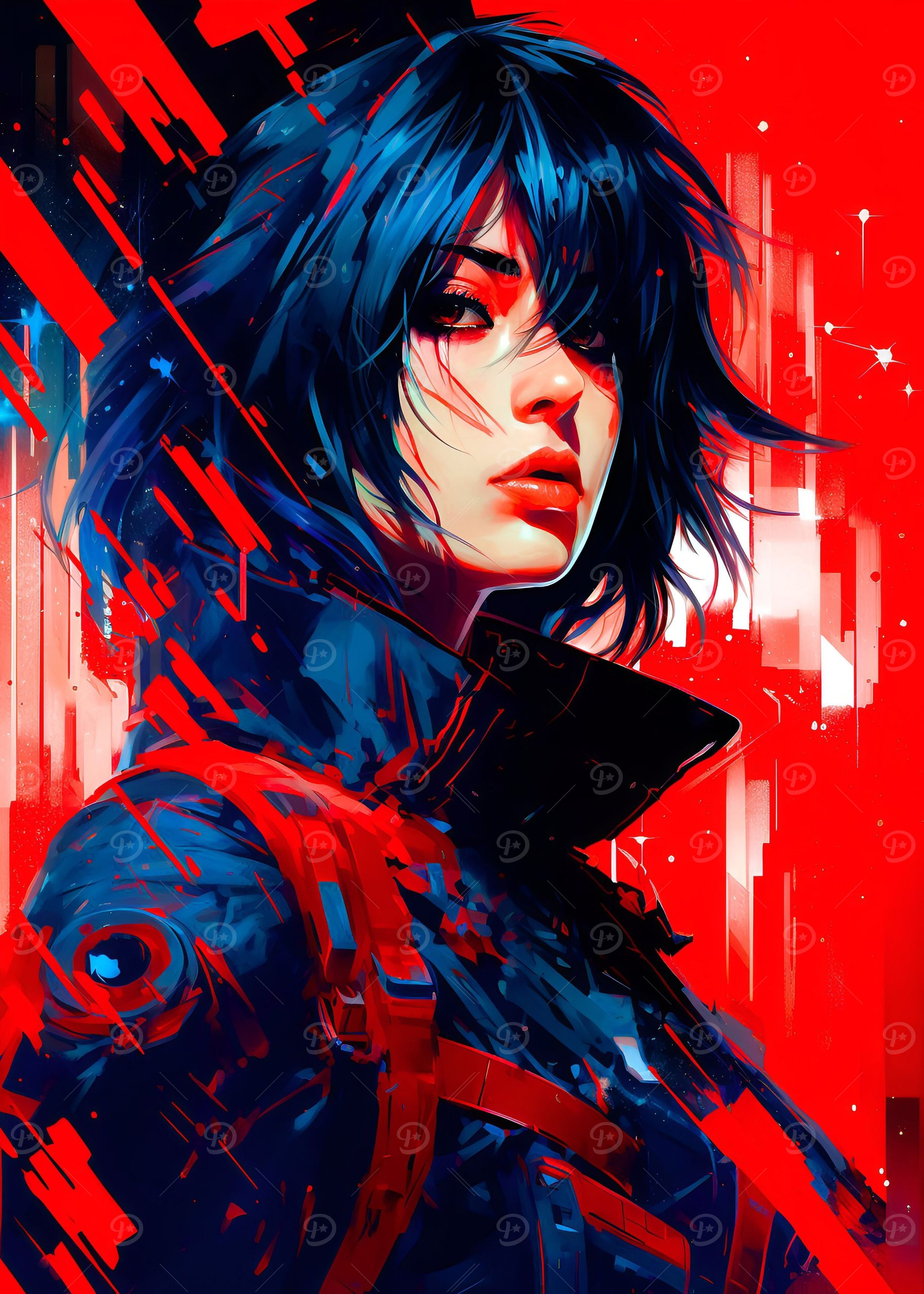Cyberpunk Gothic Mikasa