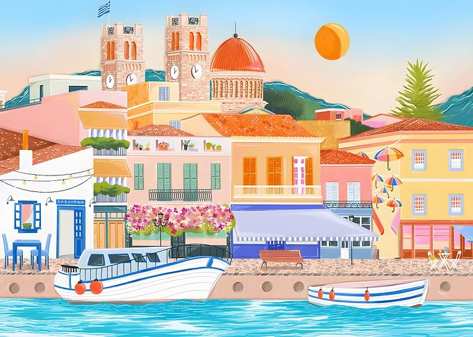 Aegina Greece Landscape