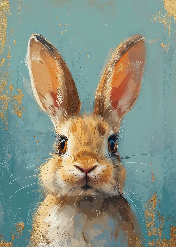 Serene Rabbit Gaze