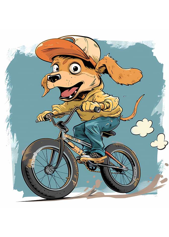 Dog BMX Wall Art Decor