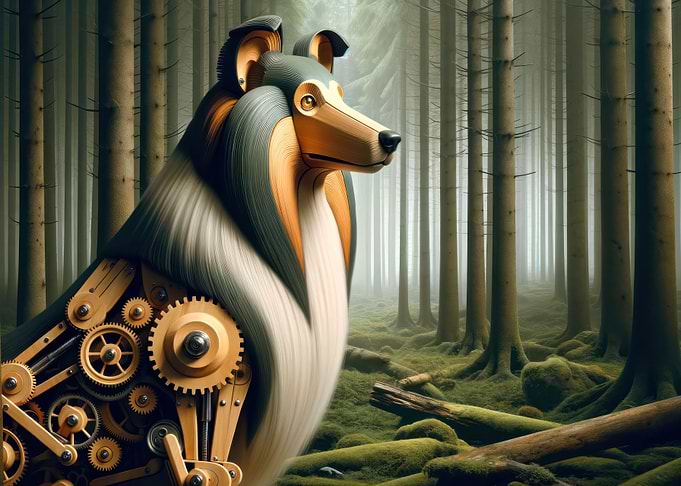 Steampunk Collie Creation