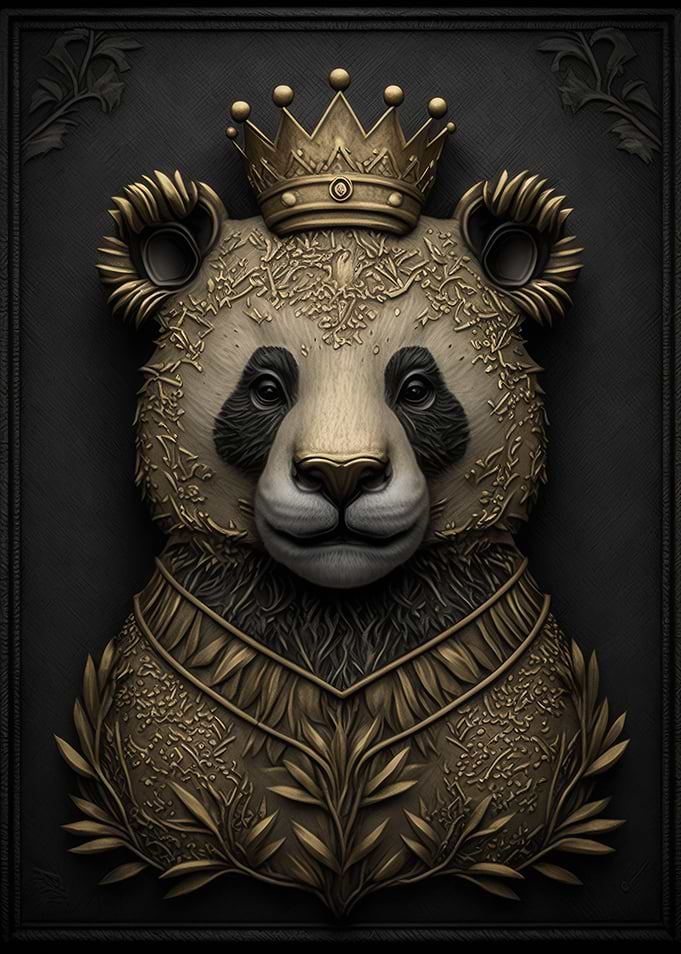King Panda Gold Deco