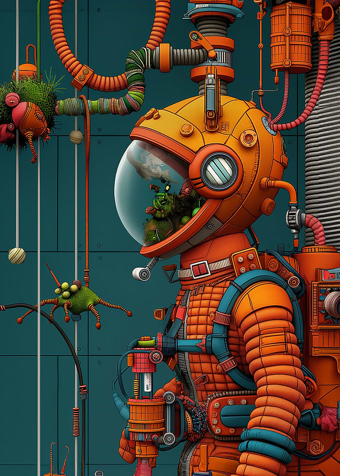 Crazy Surreal Astronaut