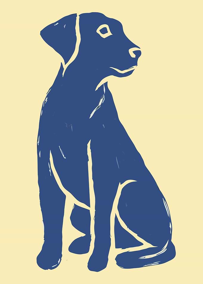 dog blue line