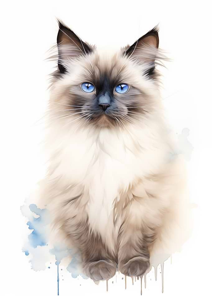 Birman Cat portrait