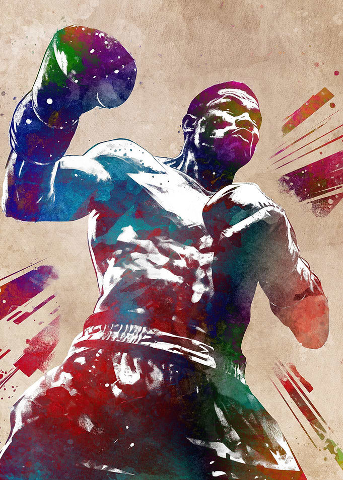 Boxing sport art
