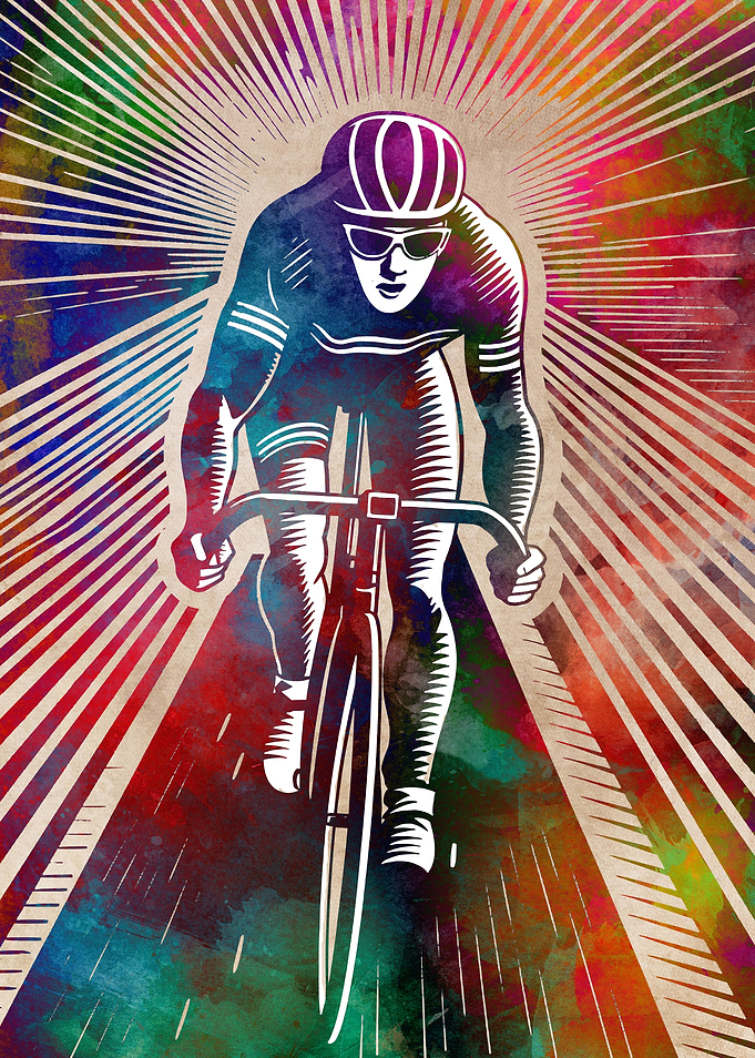 Cycling sport art