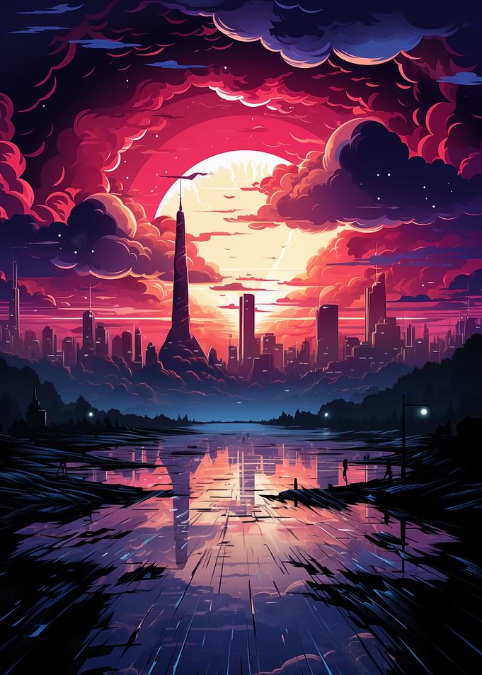 Neon Cityscape 1