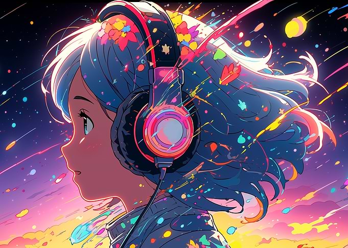 Headphones girl