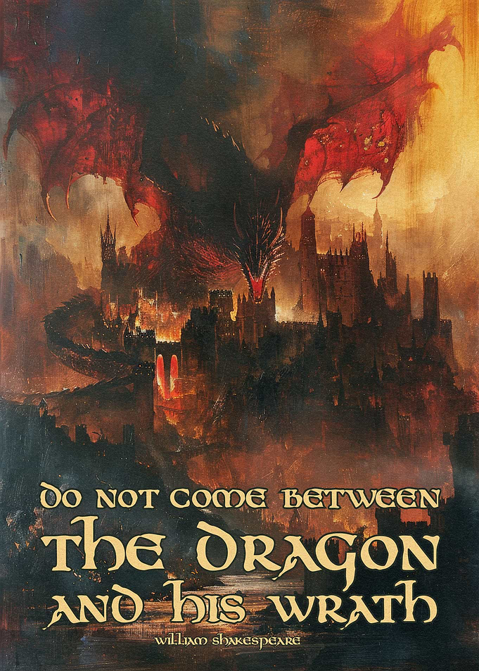 Fantasy Dragon Castle Art