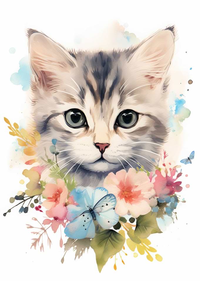 Kitten Watercolor