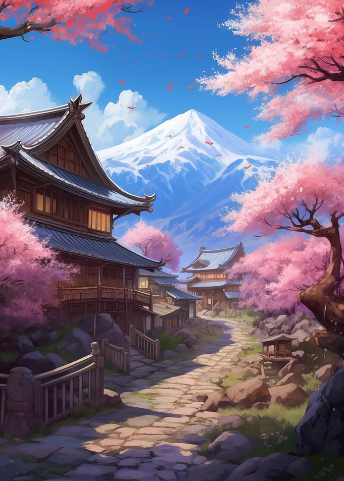 Pastel Fuji Mountain