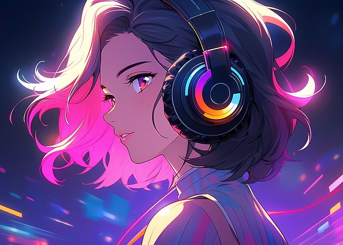 Headphones girl