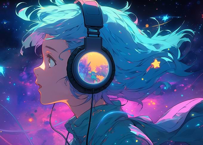 Headphones girl