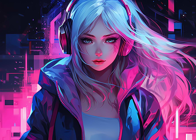 Headphones girl