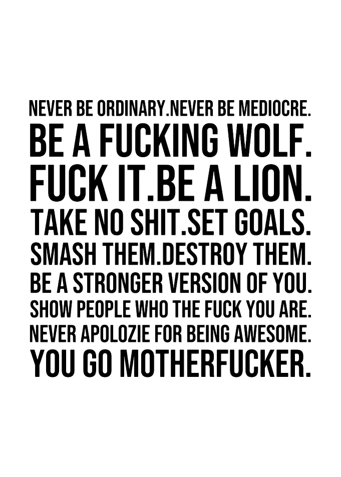 fuck it be a lion text art
