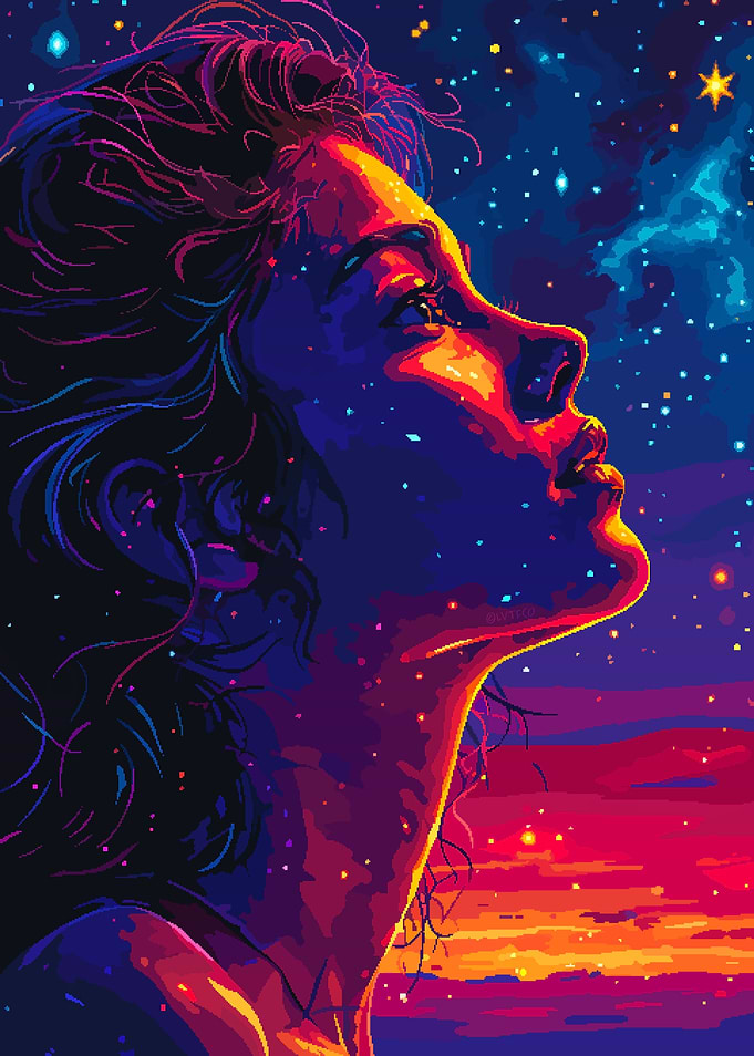 Woman Pixel Art Inspire