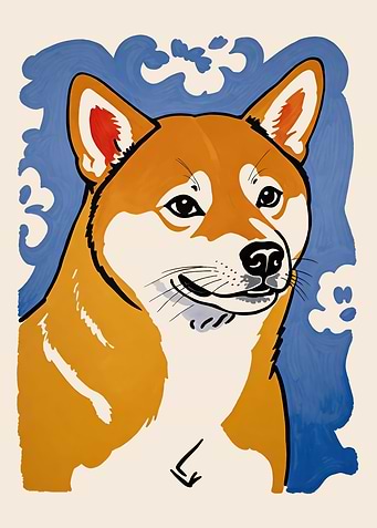 Shiba Inu Painting