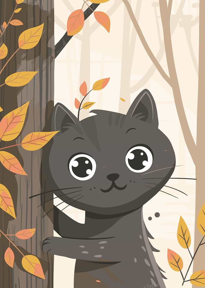 Cute Cat Illustration