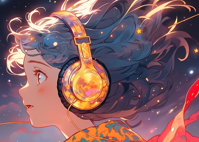 Headphones girl